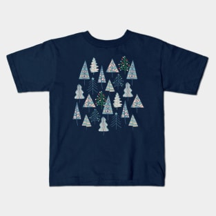 CHRISTMAS TREES Doodle Xmas Winter Hygge Holidays - UnBlink Studio by Jackie Tahara Kids T-Shirt